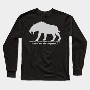 *Back Design/Front Pocket* Smilodon populator (Saber-toothed Tiger) Light T-Shirt Long Sleeve T-Shirt